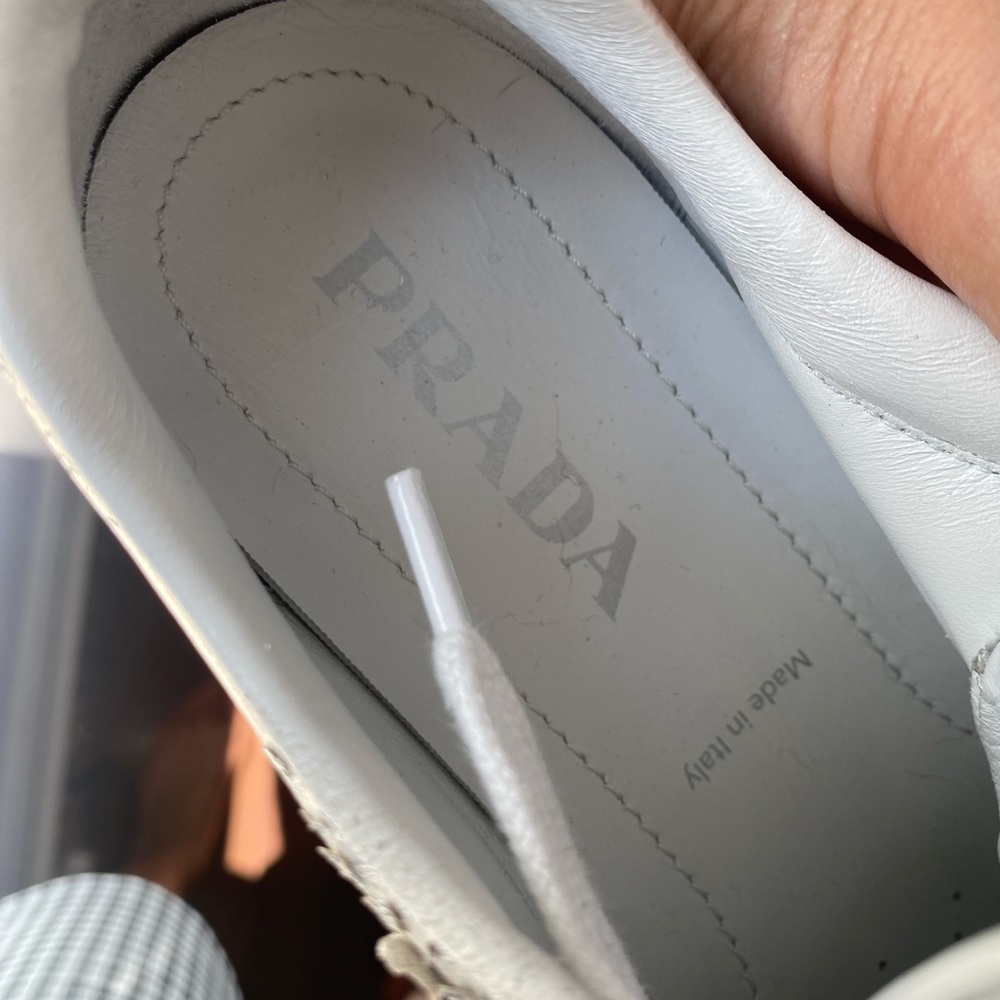 Prada shoes, Prada metallic silver sneaks - Picture 5 of 6